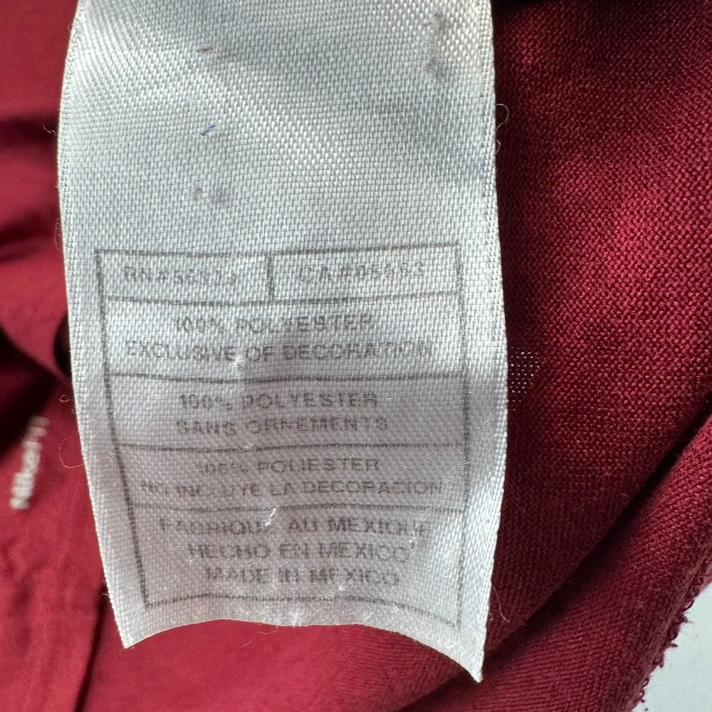 Nike Fit Dry T-Shirt Mens Medium Maroon Swoosh Logo Short Sleeve Pullover Tee